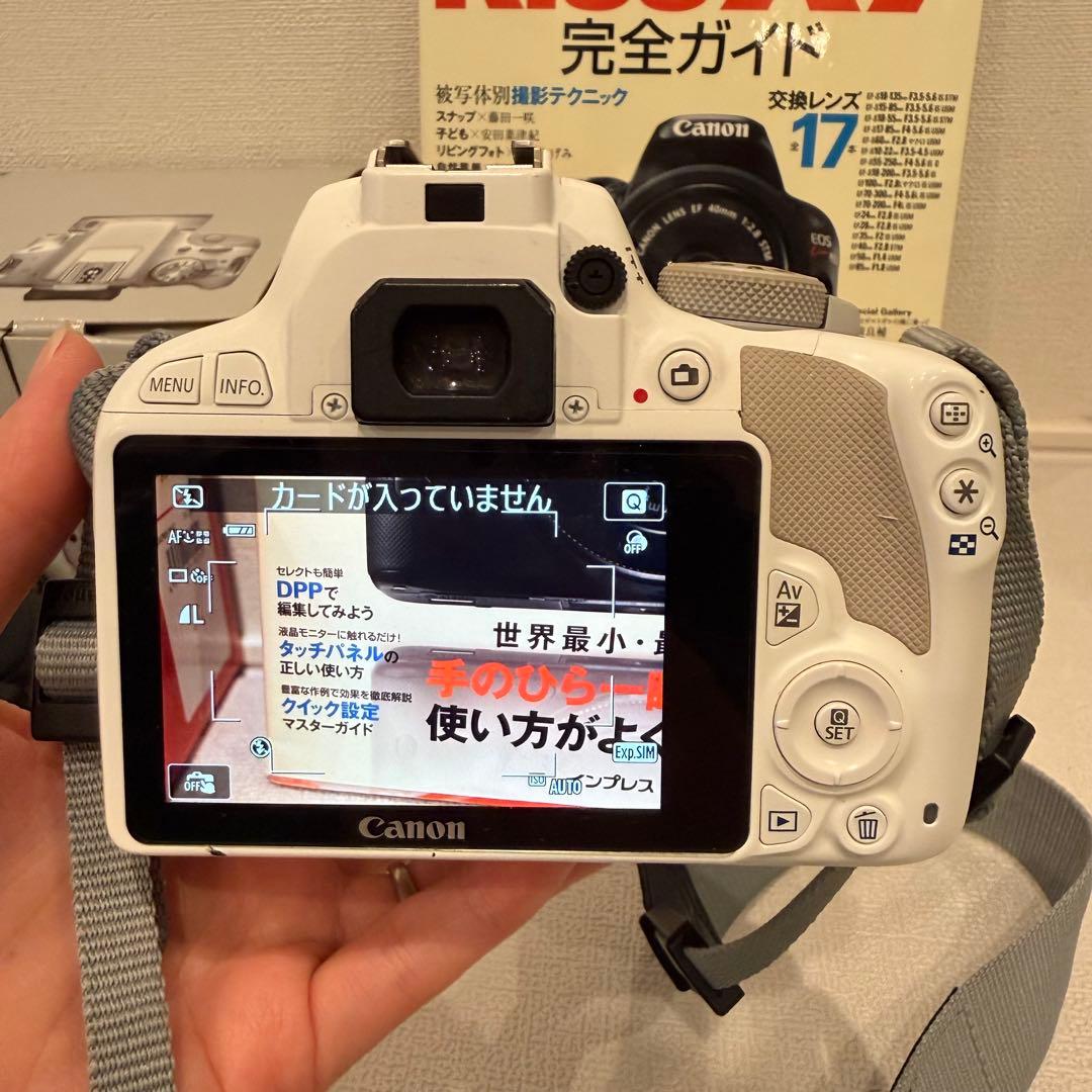 【一眼レフカメラ】CanonEOSKissX7ホワイト 40mm 18-55mm