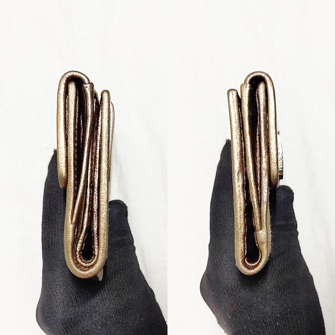 希少 ブルガリ 折財布 パレンテシ BVLGARI ゴールド 廃盤 クリップ開閉