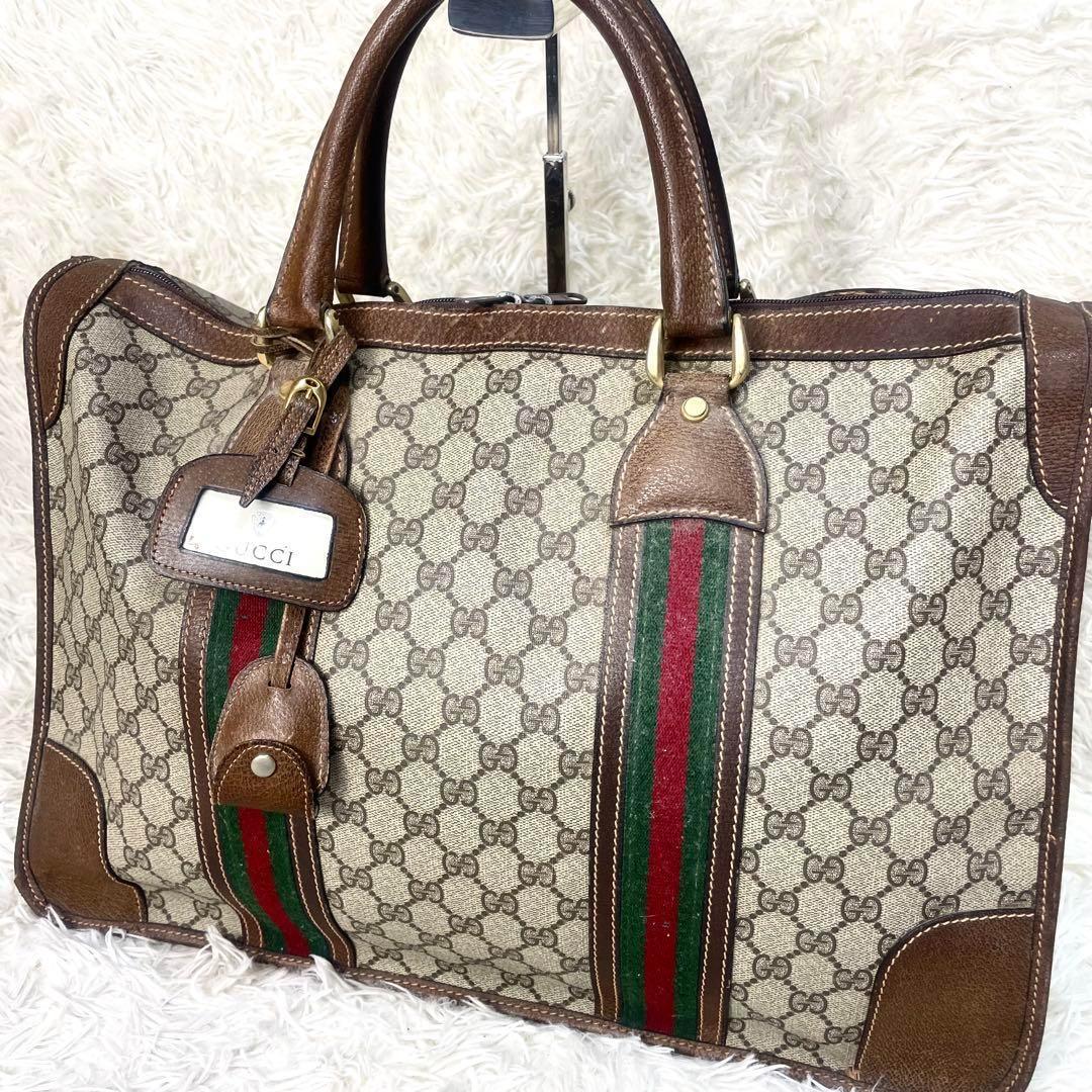 GUCCI グッチ　ボストンバッグ ハンドバッグ　シェリーライン　大容量 楽天市場】【バッグ】GUCCI グッチ オールドグッチ シェリーライン