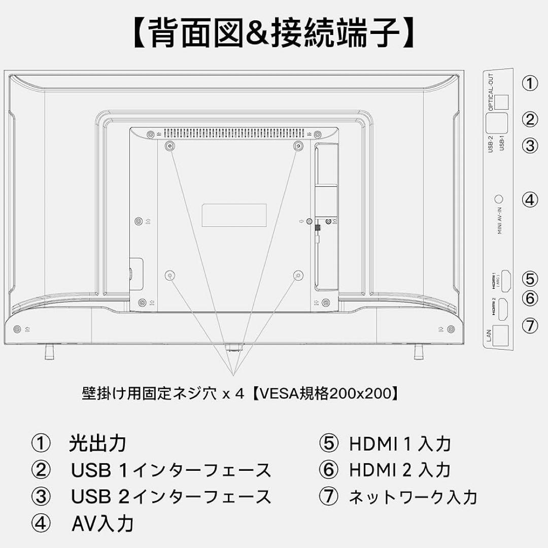 FPD チューナーレステレビ 32V型 CG32-P2 2024 モデル
