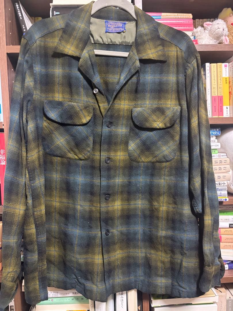 【ys】60s ヴィンテージ　ペンドルトン　オンブレチェック ペンドルトン PENDLETON 60s 後期 ボードシャツ ビンテージ オンブレ