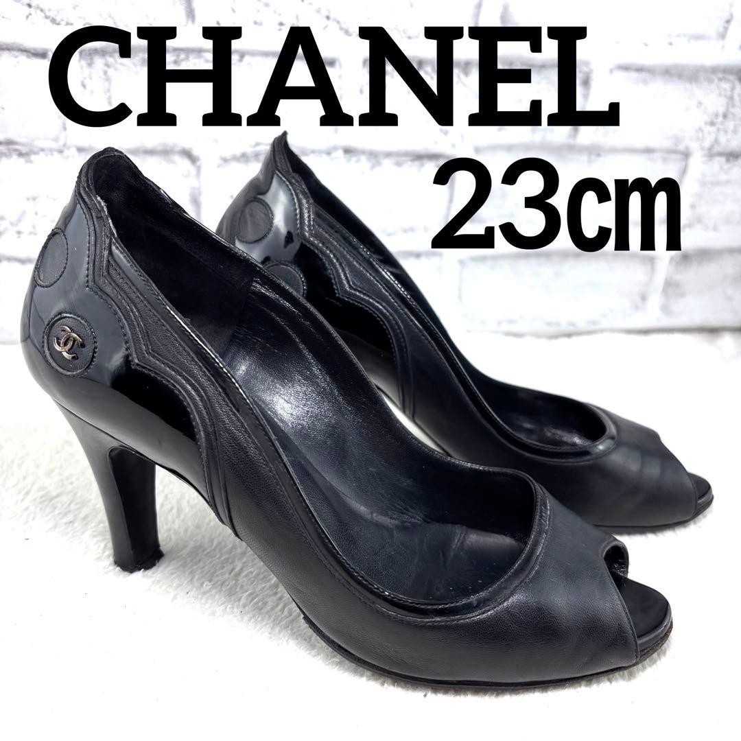 CHANEL シャネル　パンプス　カーフ＆エナメル　ブラック36C（23㎝） CHANEL（シャネル） （新品・未使用品）】シャネル バレリーナ ココ