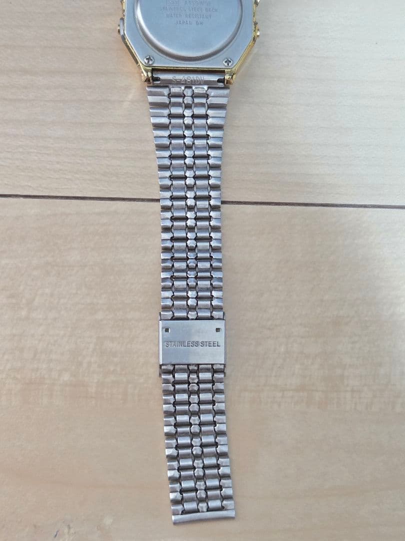 CASIO デジタル ウォッチ ゴールド 593 A159W JAPAN 腕時計 - メルカリ