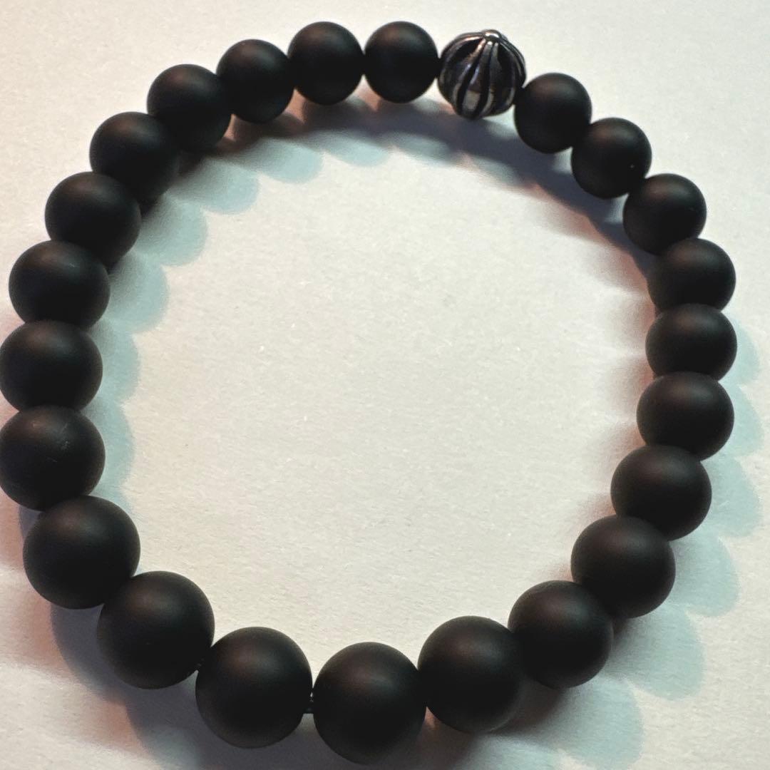 クロムハーツ BEADブレスレット　マットブラック CHROME HEARTS（クロムハーツ） マットブラックオニキス ビーズブレス