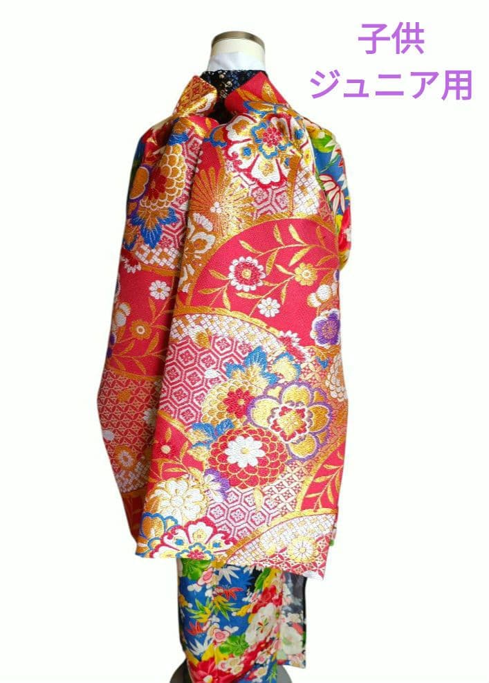 専用です☆赤に花模様のだらり帯☆作り帯 専用です☆赤に花模様のだらり帯☆作り帯 赤に花模様のだらり帯☆作り帯