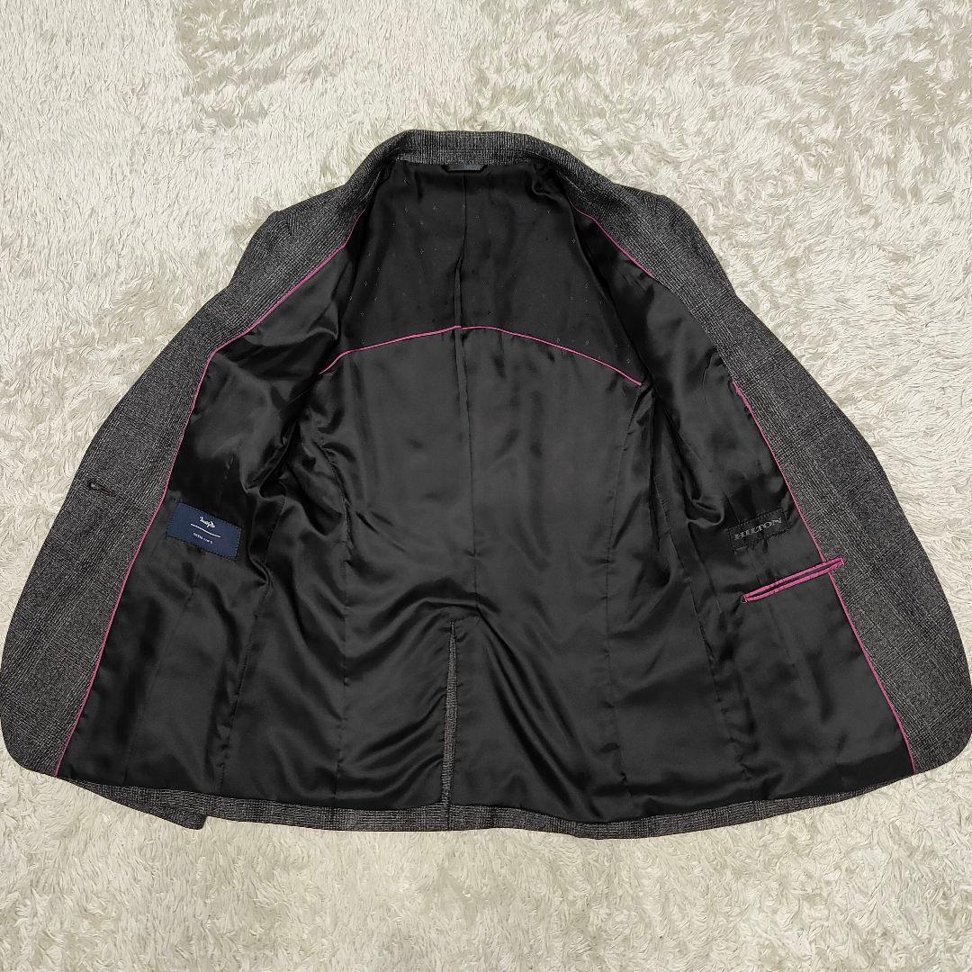 HILTON ヒルトン Marzotto パンツ スーツ セットアップ チェック