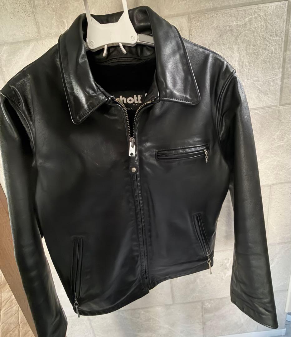 schott 643 シングルライダースジャケット 40 楽天市場】ショット SCHOTT 643 当店別注 襟付き シングルライダース