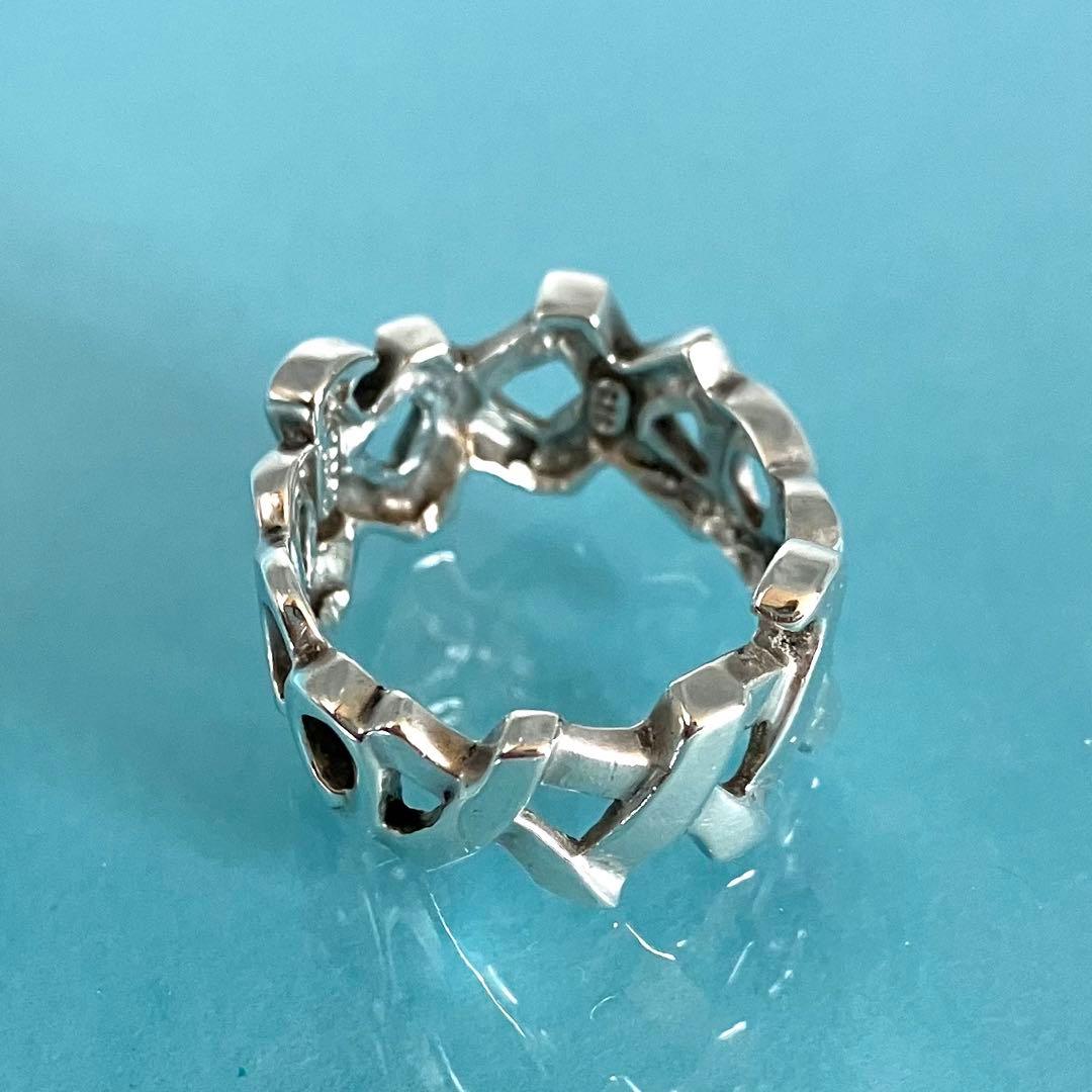 美品 TIFFANY＆Co ティファニー パロマピカソ ラブ＆キス リング 8号