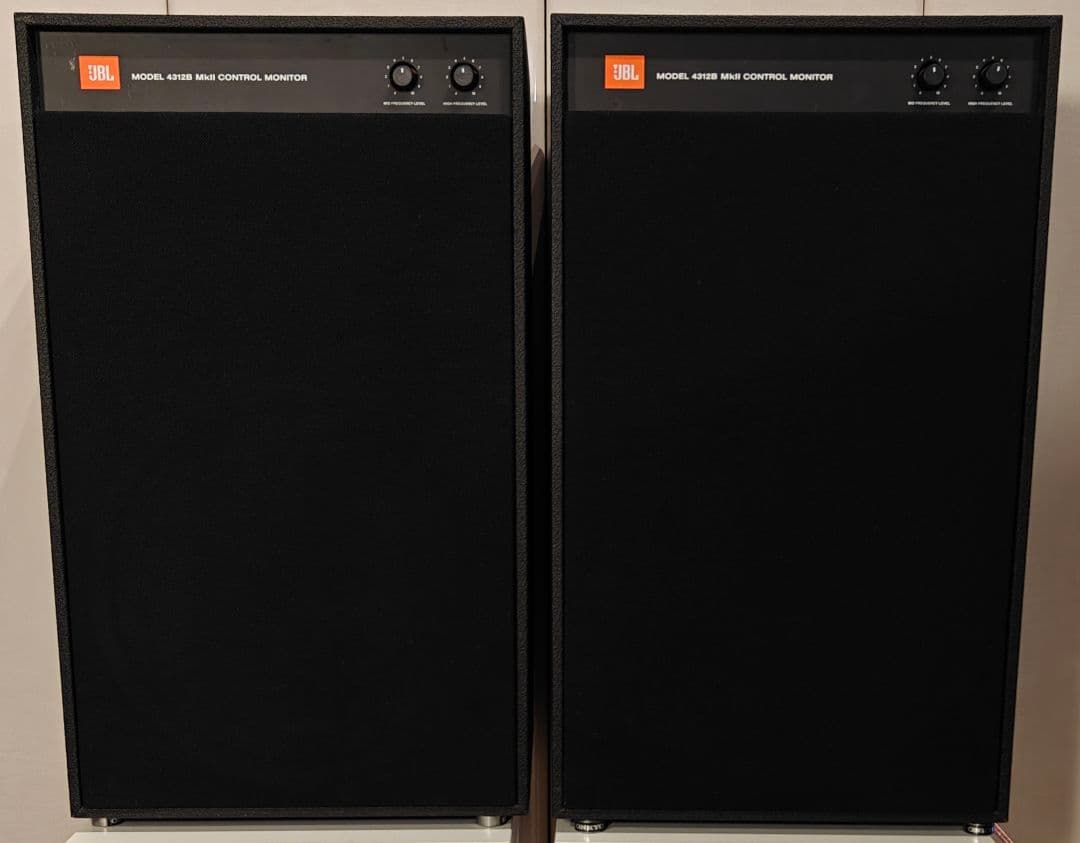 JBL 4312B MkII ペア 左右対称ミラーイメージ 伝説の名機 JBL 4312B MK2(MKII) 3wayモニタースピーカー 金メッキ端子交換済
