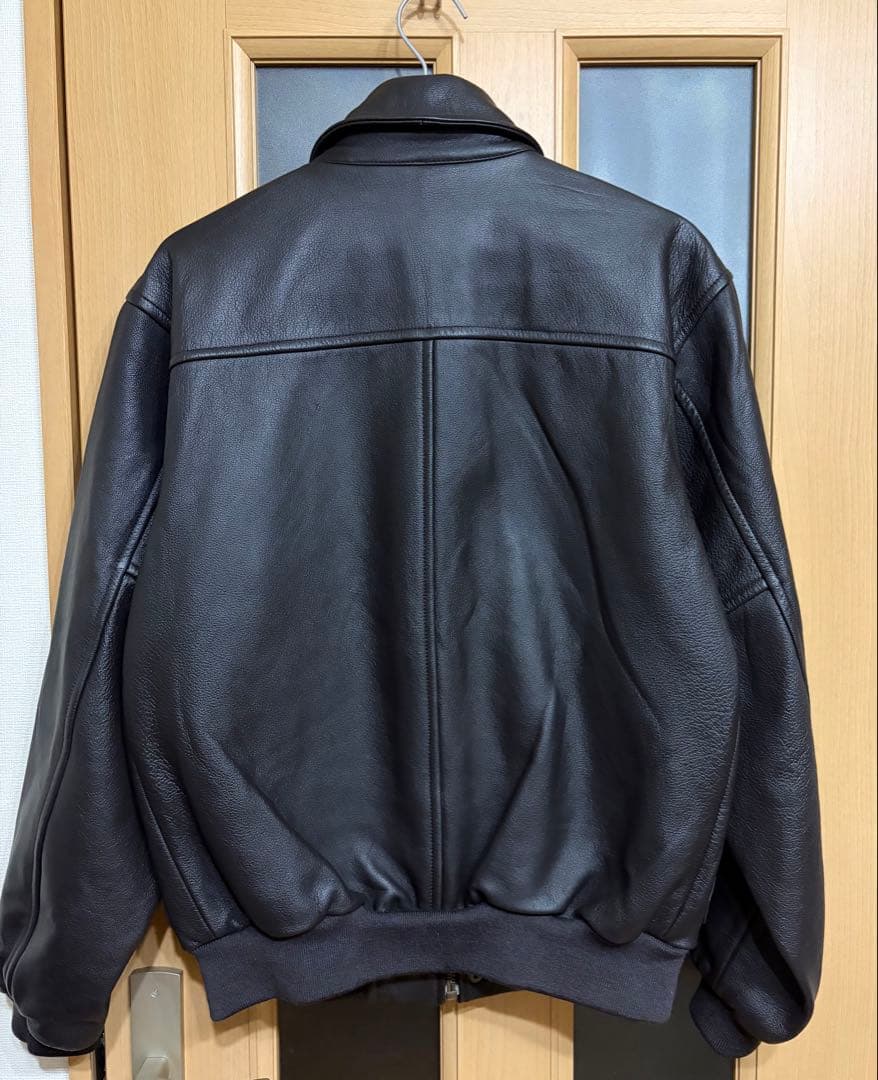 【美品】L.L.Bean レザーA-2ジャケット ダークブラウン ゴートスキン