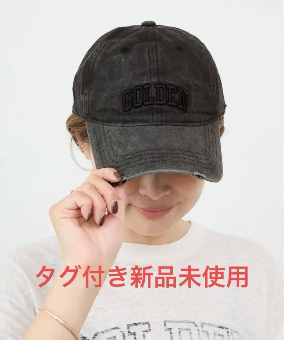【タグ付き新品未使用】ブラック キャップ golden  ブラックキャップ(ゴールドロゴ) | alfalfa