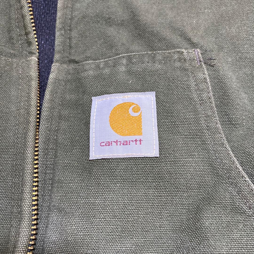 カーハート 星タグ made in USA レアカラー 緑 アクティブジャケット