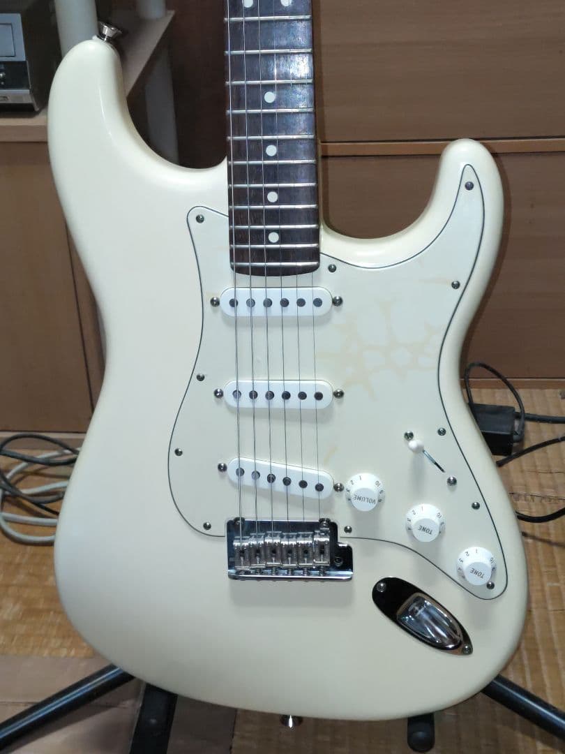 ギター Fender USA Stratocaster AmericanStandard Fender American Standard Stratocaster - Olympic White with Maple