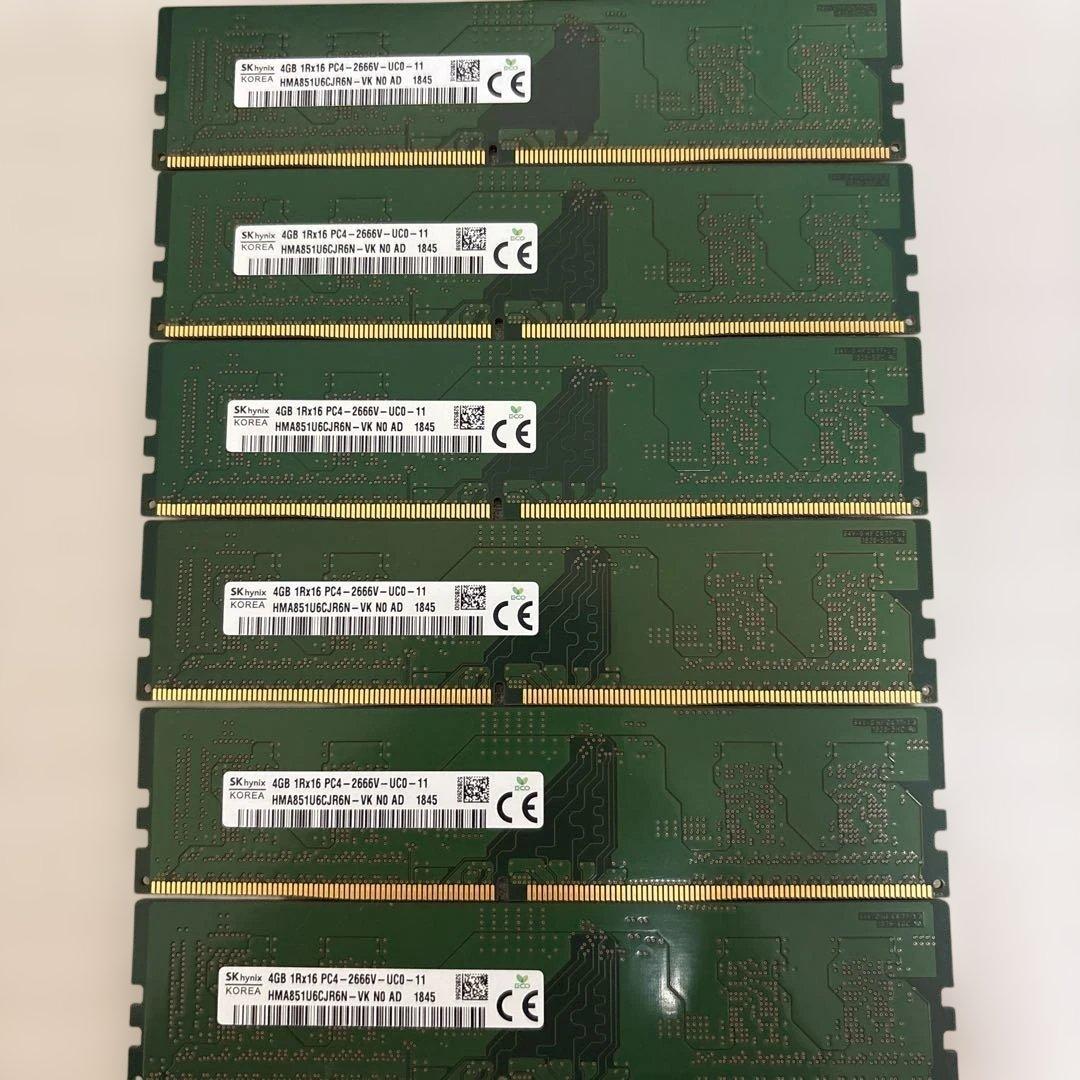 SK hynix 4GB PC4-2666Vメモリ 6枚 - メルカリ