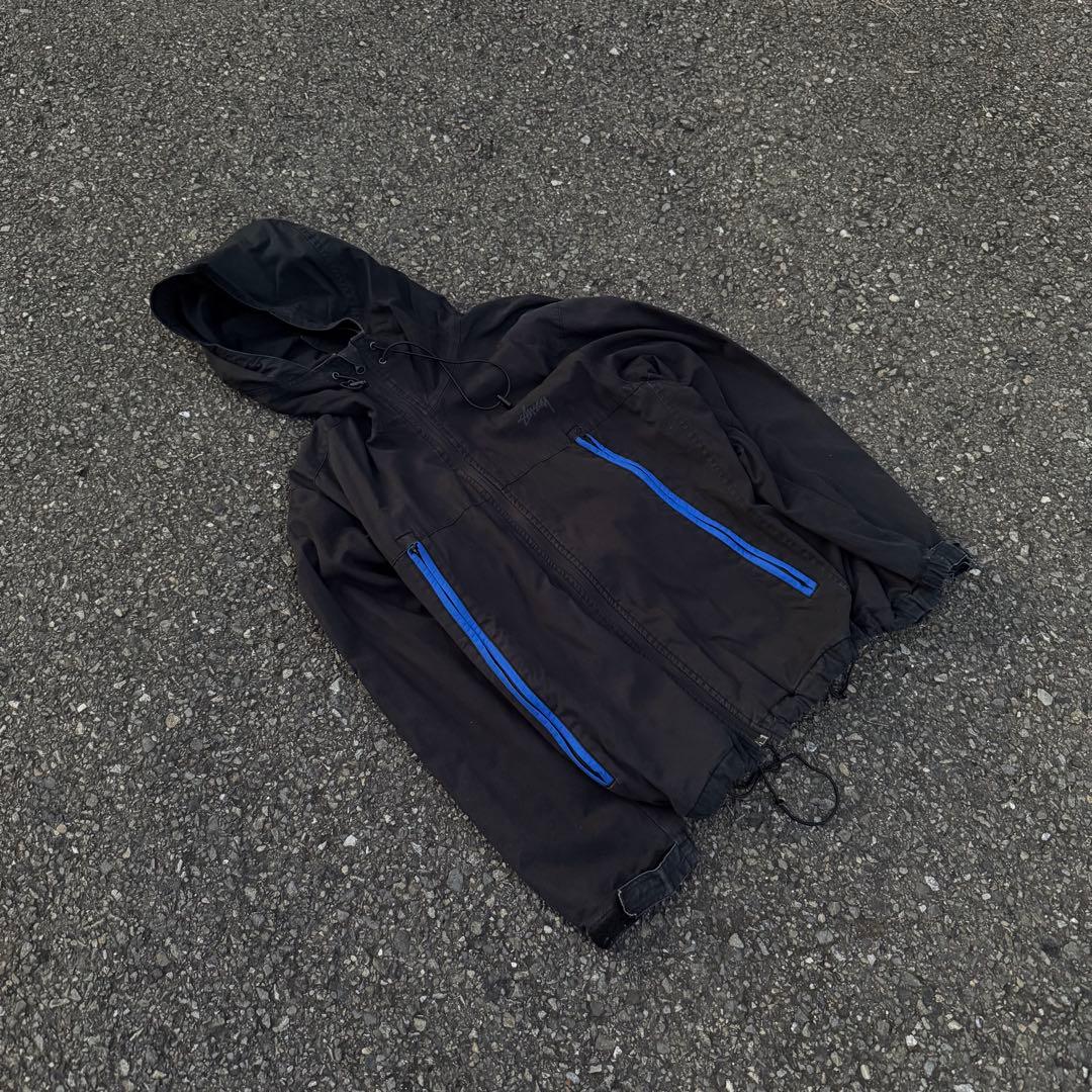 希少❗️】テック系 90s old stussy マウンテンパーカー 黒 M - メルカリ