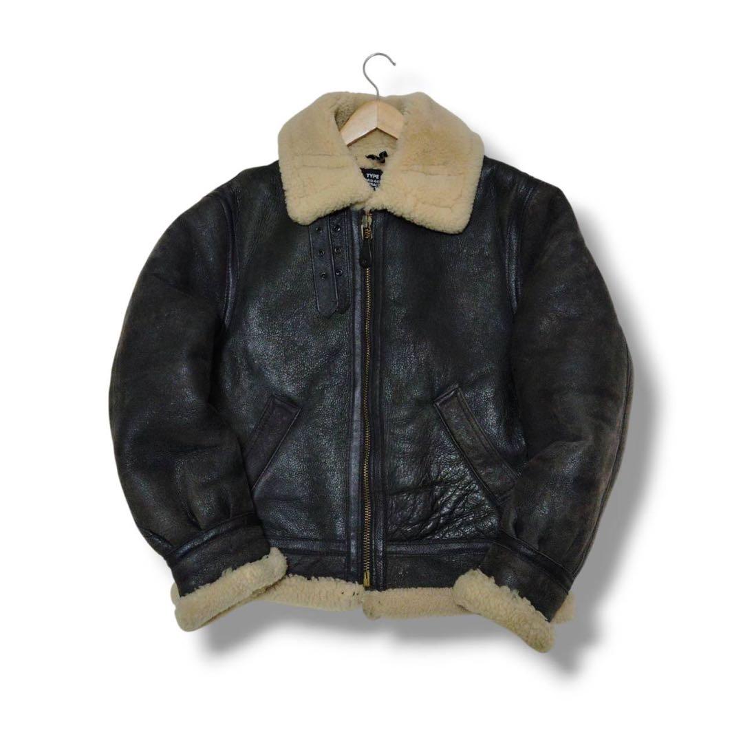 schott B-3 フライトジャケット ムートンジャケット ボア schott - 【米国製】schott フライトジャケット B-3 ブラウン ムートン