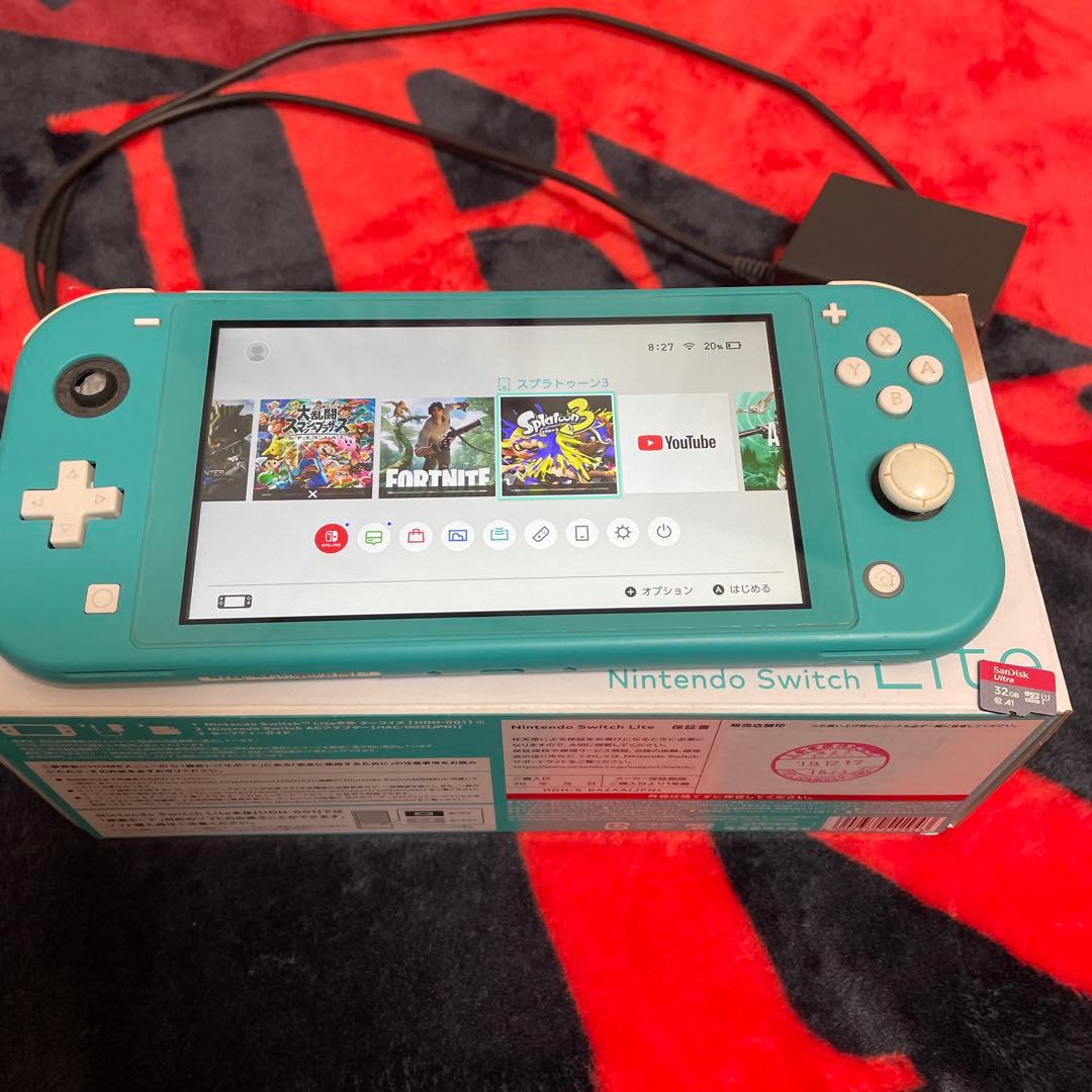 Nintendo Switch Lite ターコイズ ジャンク品スプラ3付き 任天堂（Nintendo） Nintendo Switch Lite スプラトゥーン3 オリジナル