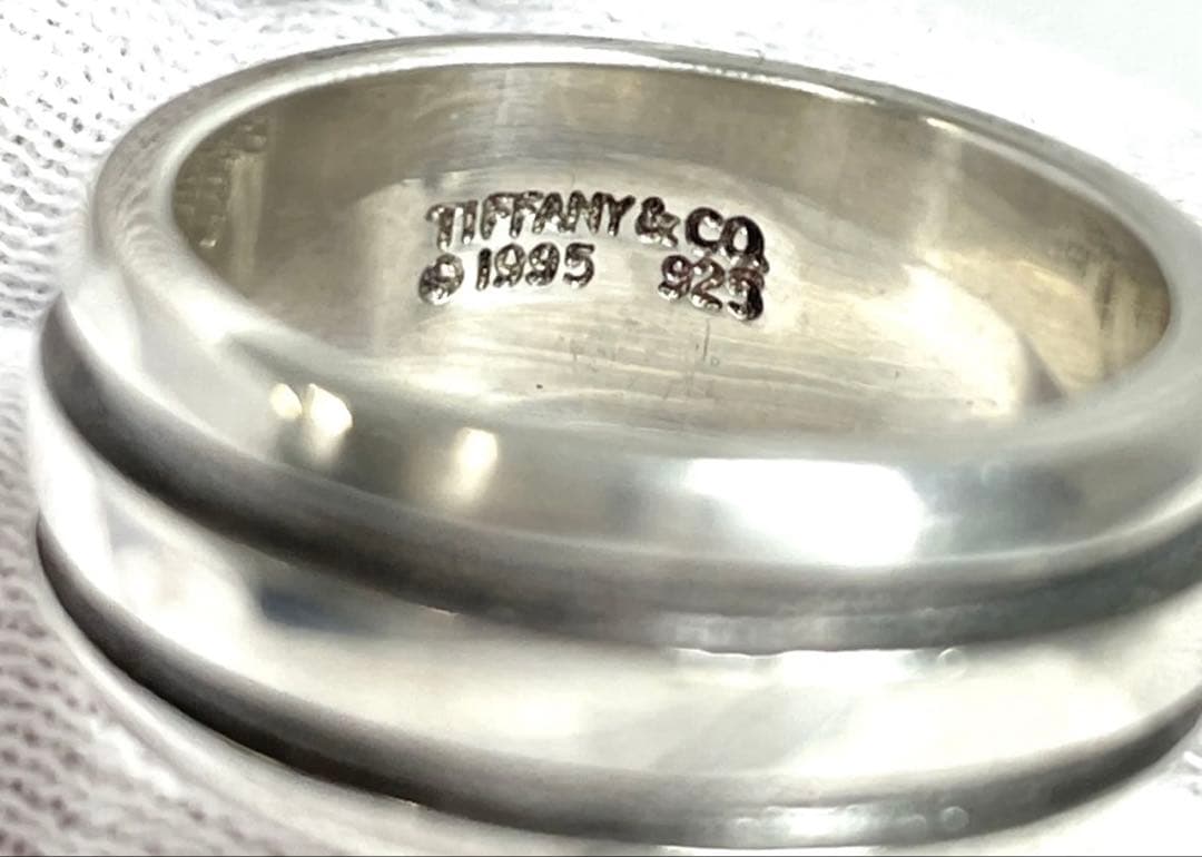 17号 Tiffany グルーブド ダブルライン シルバーリング 925 - メルカリ