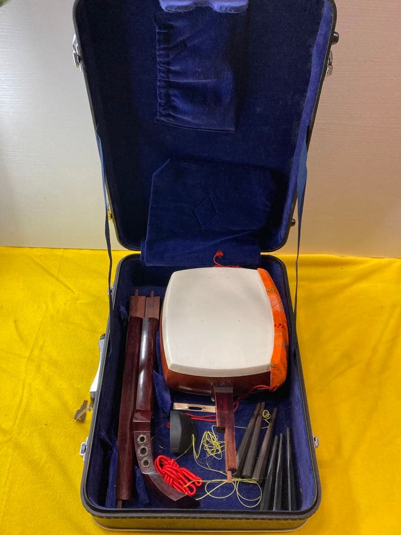 B0101）三味線 和楽器 高級三味線 桜柄金具 専用ケース付き 付属品付き wagakki-ichiba_100000099