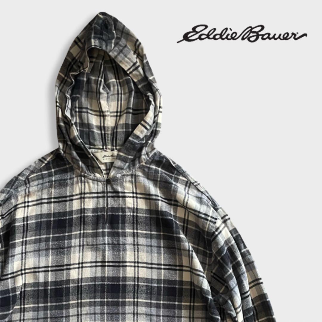 90s Eddie Bauer フード チェック ネルシャツ パーカー 90s Eddie Bauer フード チェック ネルシャツ パーカー - メルカリ