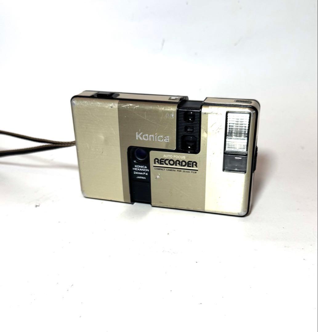 フィルムカメラ Konica RECORDER #2420 Mint++ In Case👘New Seals] Konica Recorder DX Red Half Frame Film