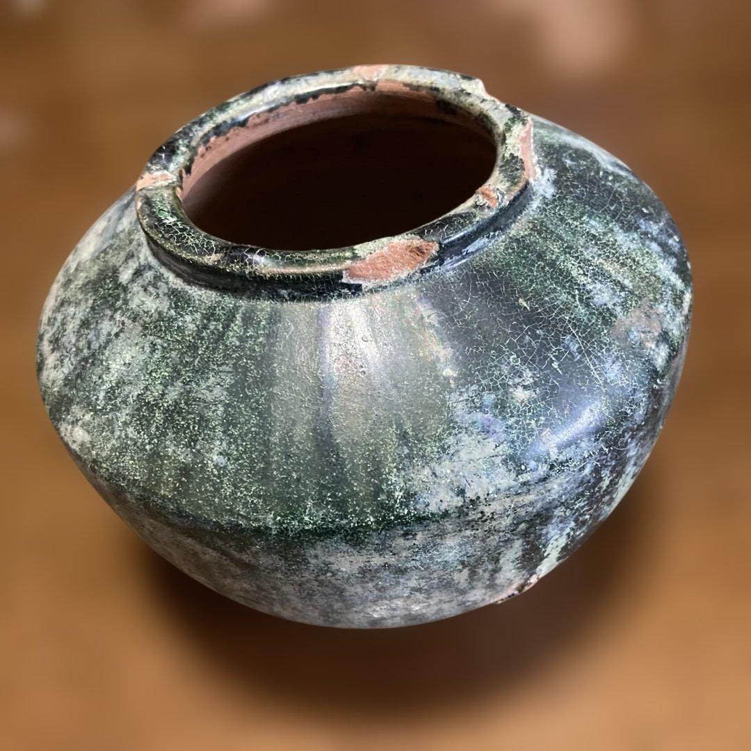 緑釉壺　中国発掘品 中国 漢時代の緑釉壺｜開運！なんでも鑑定団｜テレビ東京