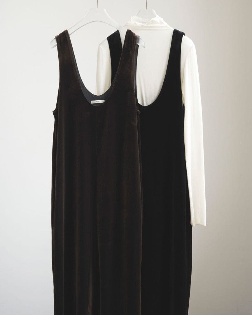 anuke Velour Uneck Onepiece ブラウン 38 ànuke online store（アンヌーク） / Velour Uneck OnepieceVelour