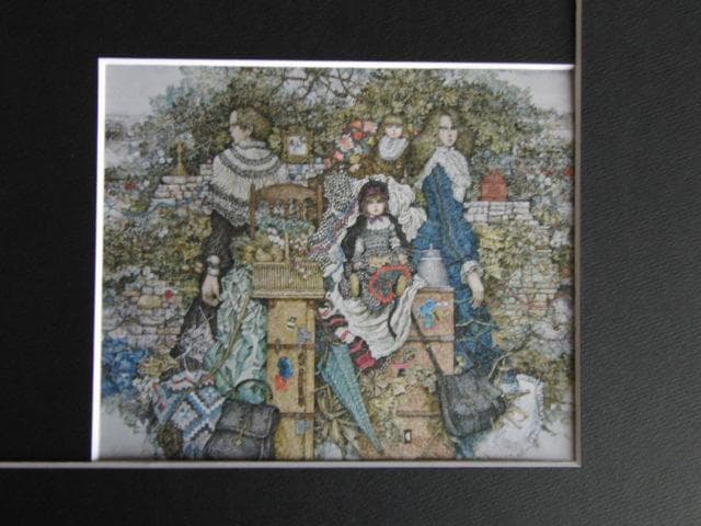 石阪春生、鞄たち＜女のいる風景＞、希少な画集より、新品高級額・額装付 石阪春生「女のいる風景」 | 関西学院同窓会