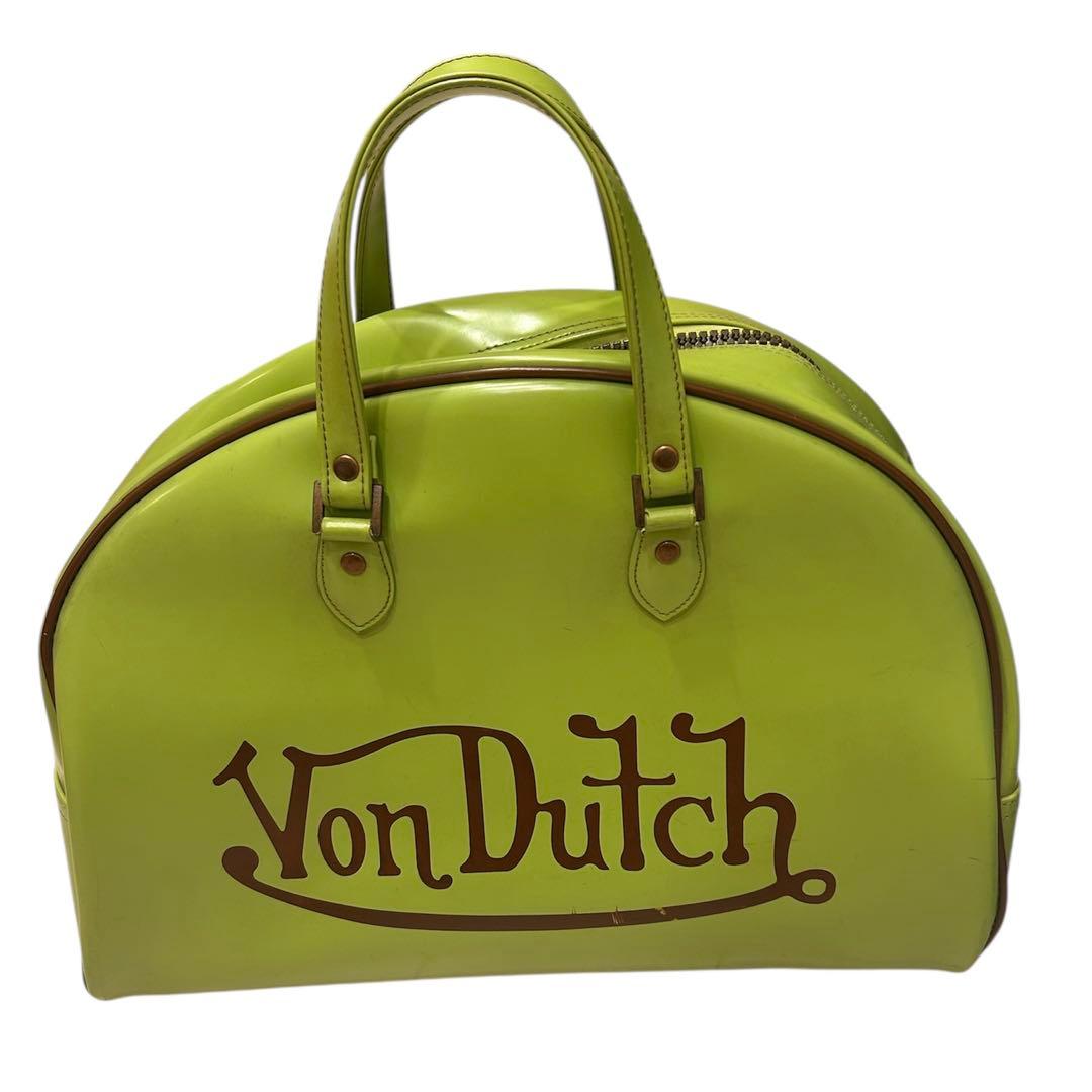 ゲリラセール Von Dutch ライムグリーン ボストンバッグ ゲリラセール Von Dutch ライムグリーン ボストンバッグ