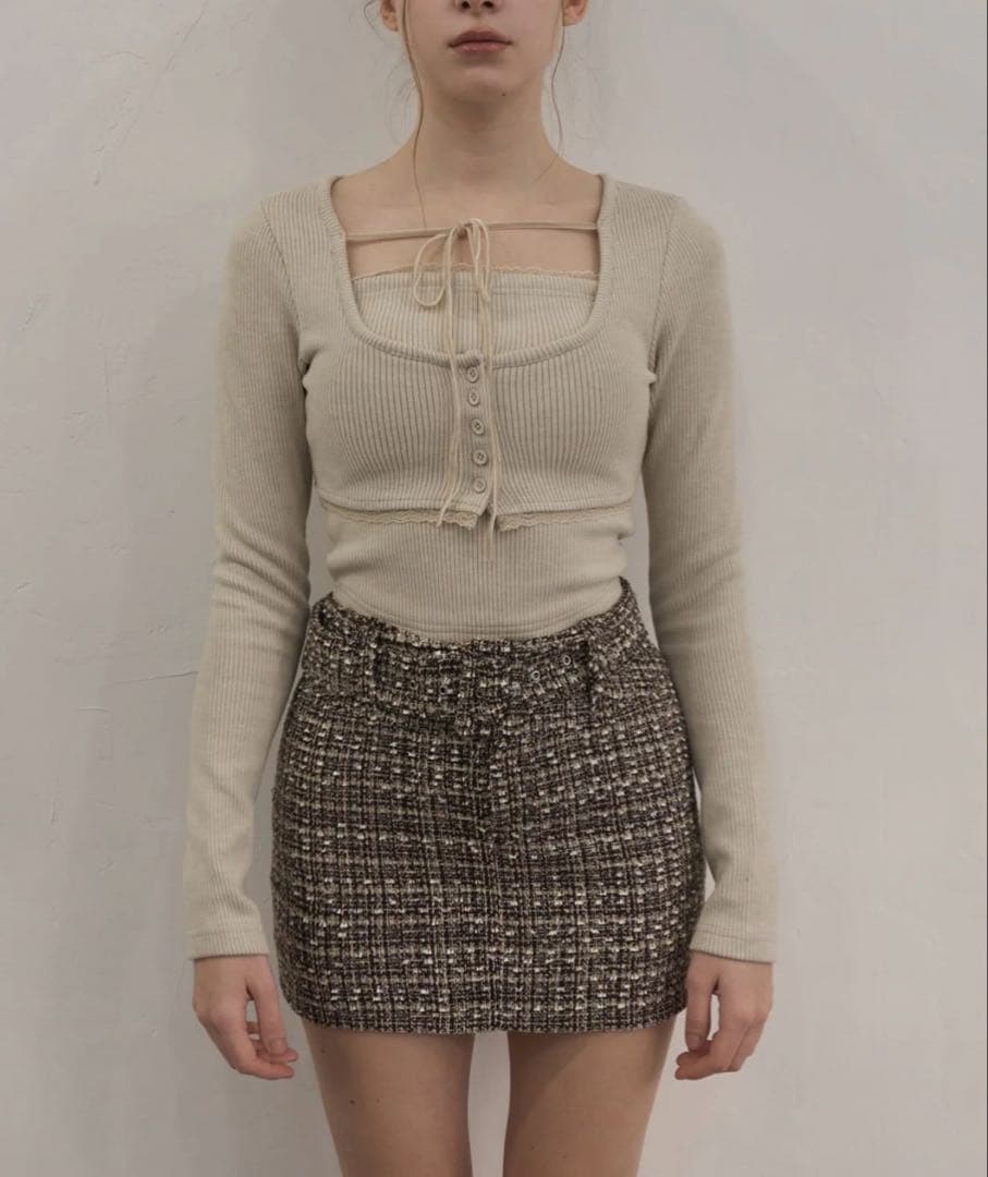 yilon 】RIB ENSEMBLE BUTTON TOPS - メルカリ