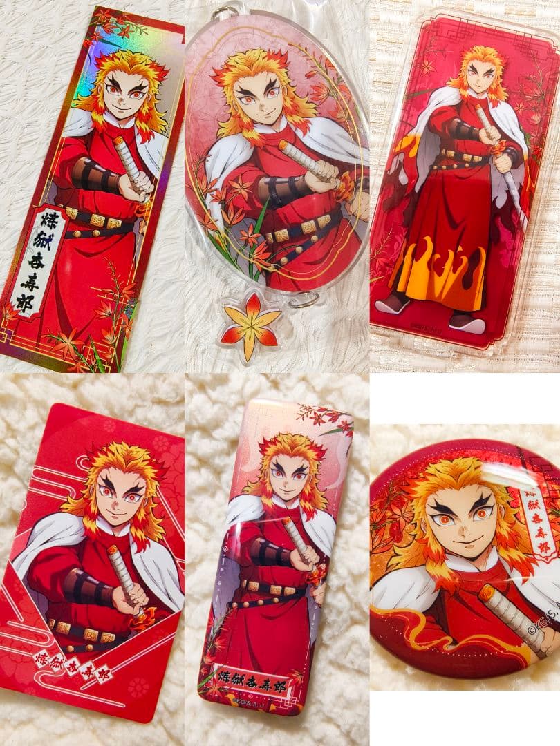 鬼滅の刃 国風服 中華風衣装 中国限定 グッズ　煉獄杏寿郎 炎柱　6点セット 鬼滅の刃 国風服 中華風衣装 中国限定 グッズ 煉獄杏寿郎 炎柱 6点