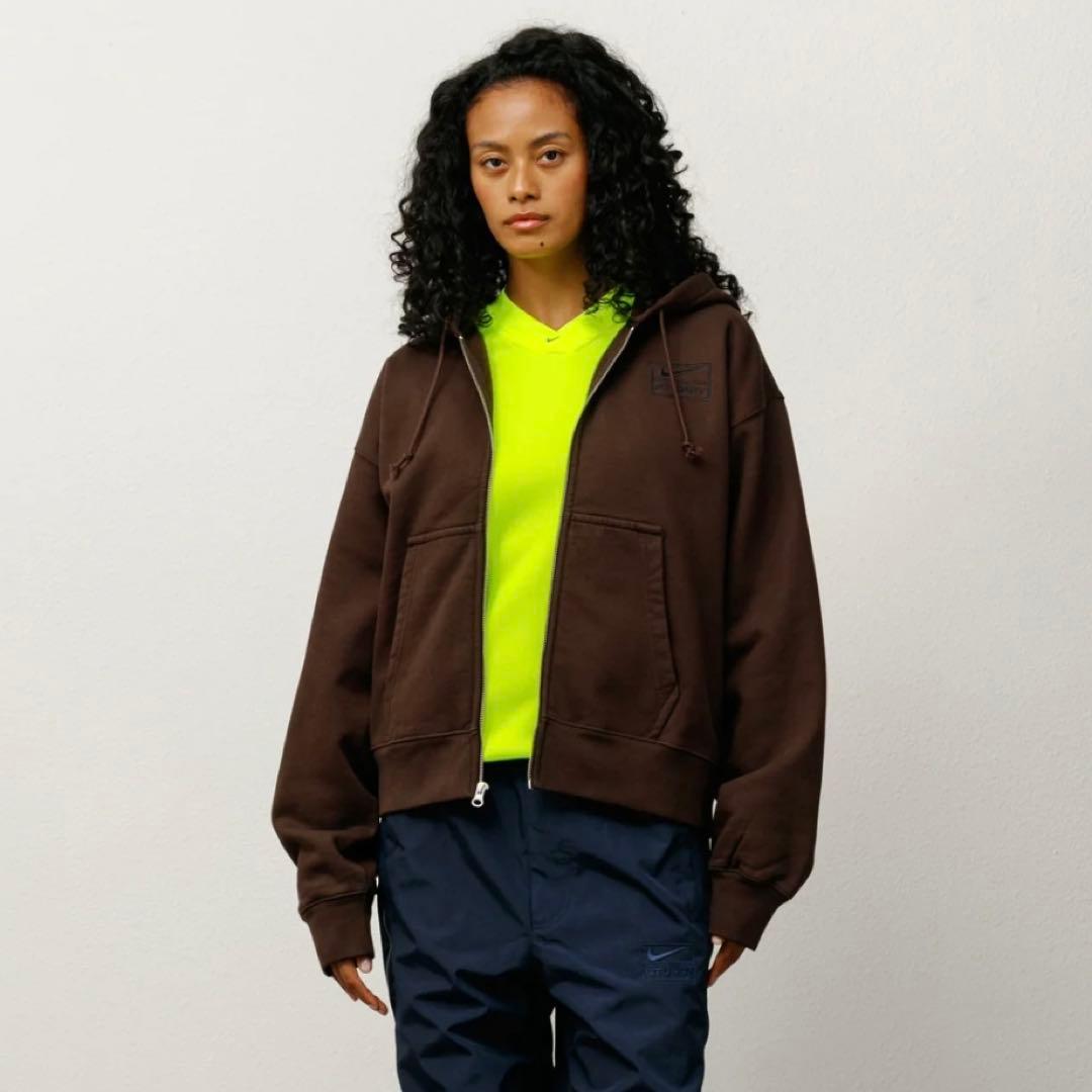新品S／Stussy x Nike Fleece Zip Hoodie ブラウン - メルカリ