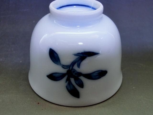 煎茶碗□10客 青絵 染付唐草紋 煎茶器 湯呑み 猪口 小碗 お茶道具 骨董