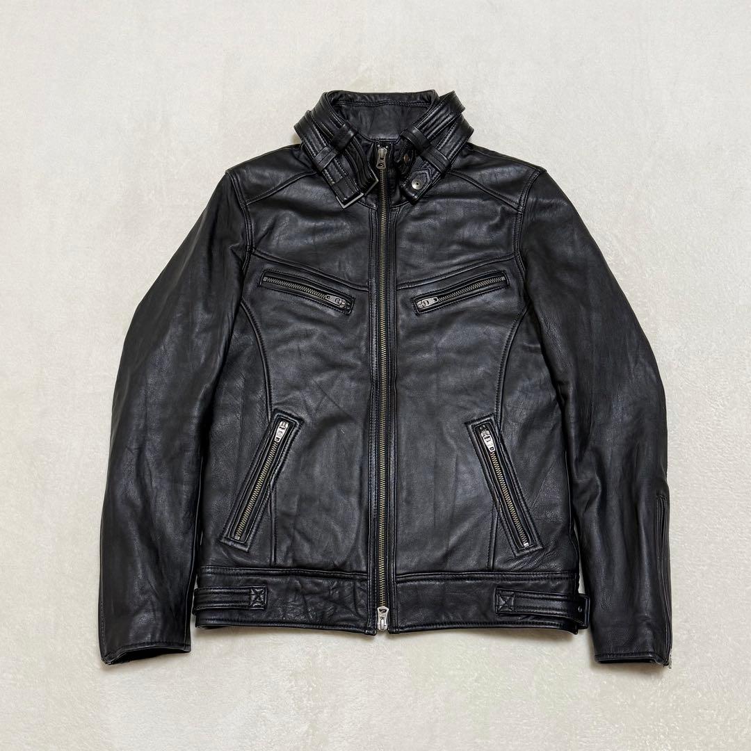 ジャックローズ シングルライダース レザージャケット 本革 y2k 00s 美品 JACKROSE ジャックローズ y2k シングルライダースジャケット