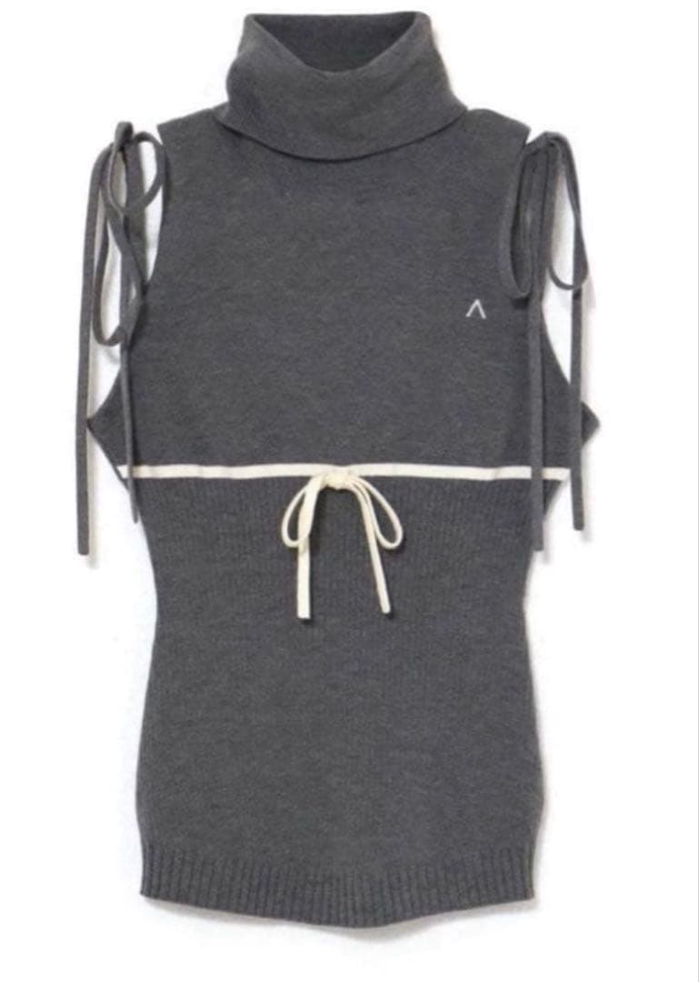 andmary Adele ribbon tank gray - メルカリ