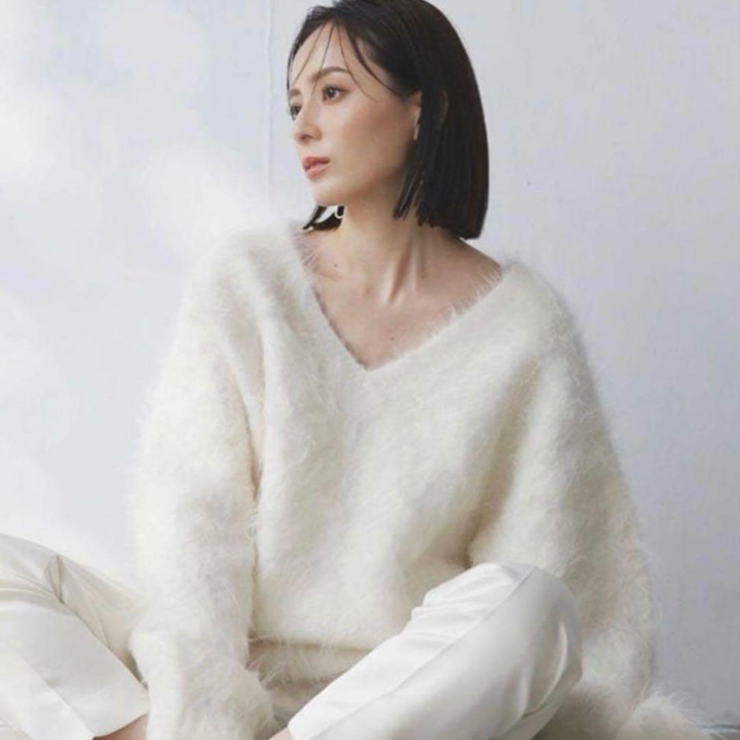 ánuansアニュアンススーリーアルパカニットプルオーバーアイボリーIvory アニュアンス anuans *スーリーアルパカニットプルオーバー （IVORY
