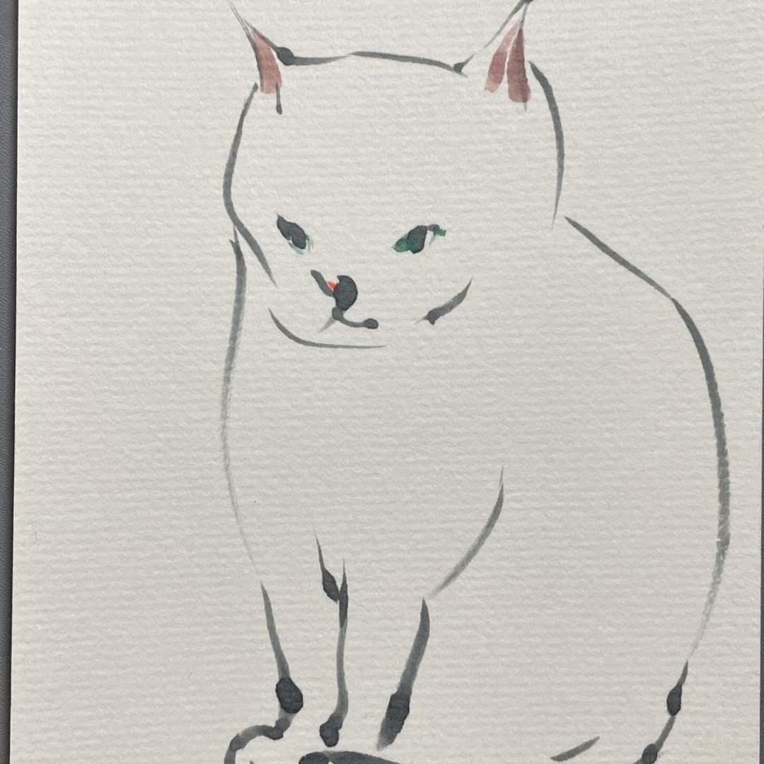 水墨画 猫 2025年作 - メルカリ