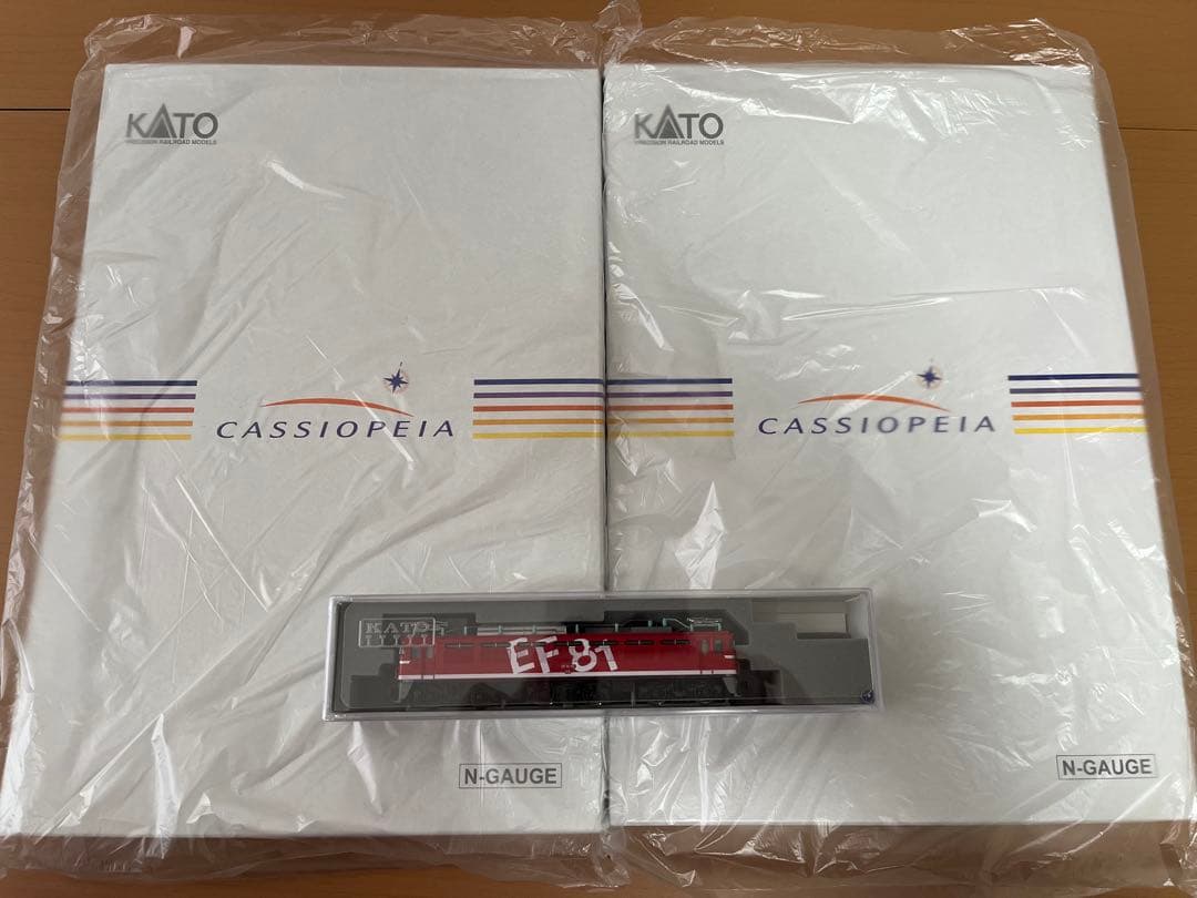 KATO カシオペアクルーズ EF81 レインボー 室内灯込み フルセット KATO：カシオペアクルーズセットのEF81レインボー・カハフE26 2両入線
