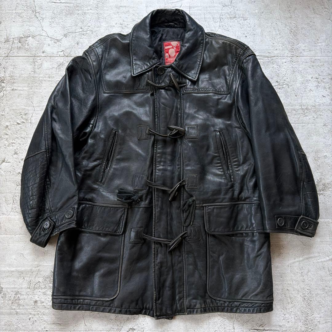 90s GAINSBOUR レザージャケット　レザーダッフルコート　サイズ38 90s GAINSBOUR レザージャケット レザーダッフルコート サイズ38