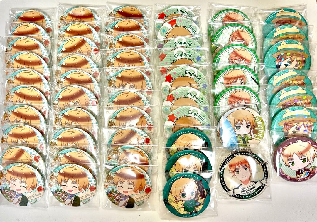 ヘタリア　イギリス　遊園地　ドレセレ　マルシェ　夏祭り　アモカフェ　缶バッジ トレーディング缶バッジ ～Holiday Marche.～[ドレセレmini] |アニメ