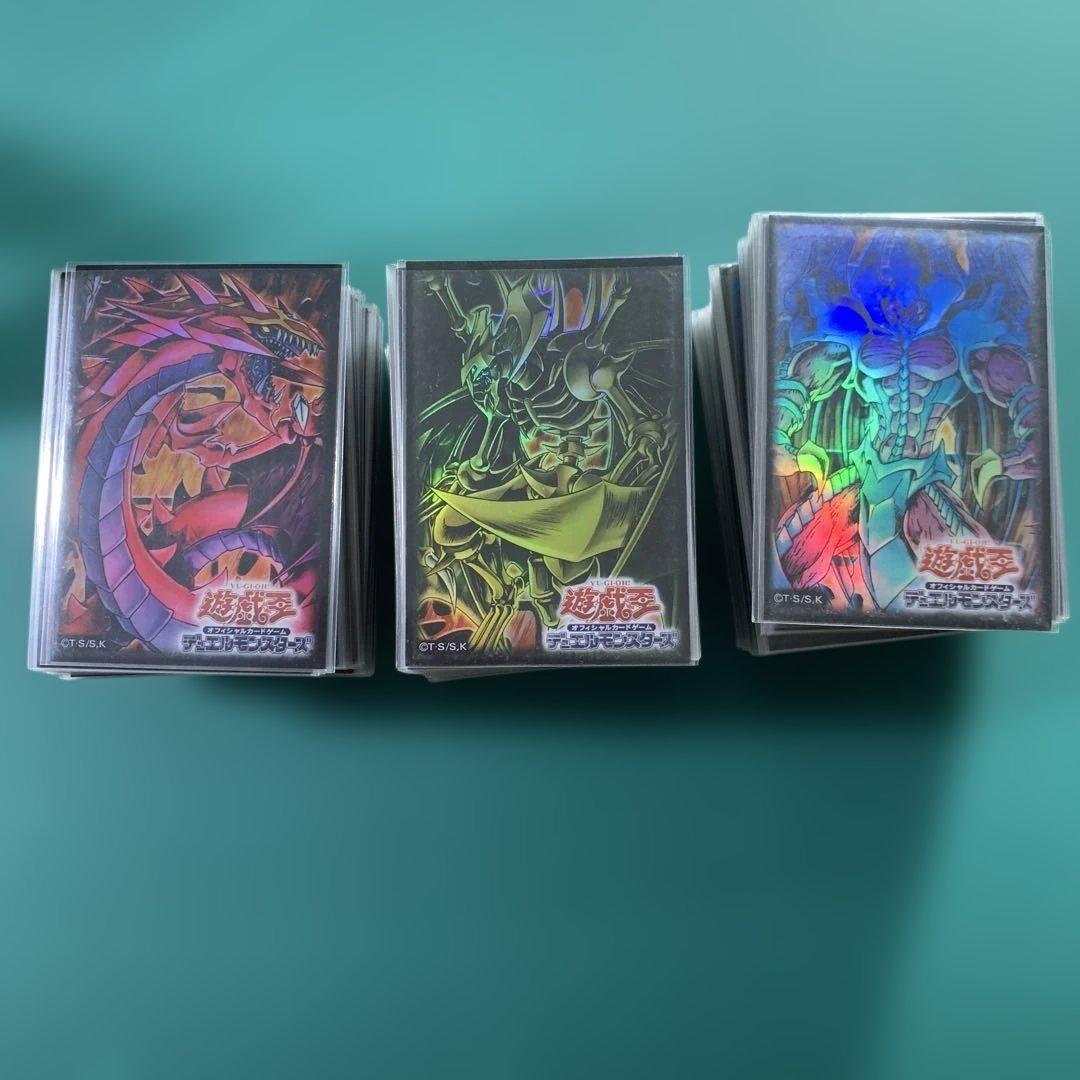 遊戯王　三幻魔　スリーブ　セット　神炎皇ウリア　降雷皇ハモン　幻魔皇ラビエル 遊戯王 三幻魔 神炎皇ウリア 降雷皇ハモン 幻魔皇ラビエル SOIレリーフ