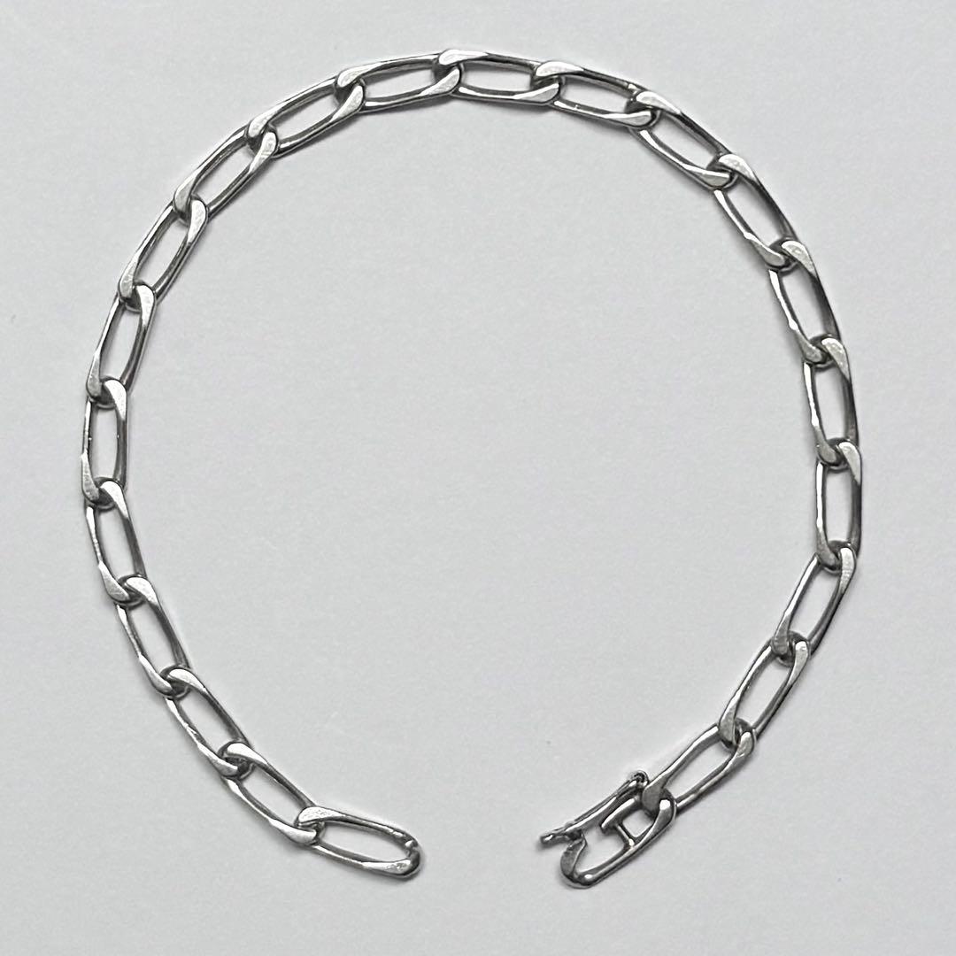 60s French シルバー800 フィガロチェーンブレスレット 蟹刻印 - メルカリ