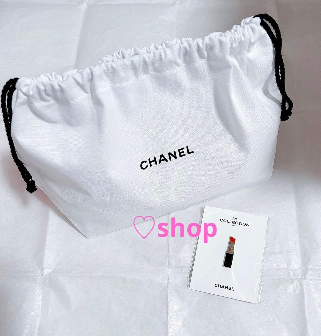CHANELシャネル巾着ポーチノベルティピンバッチラコレクション