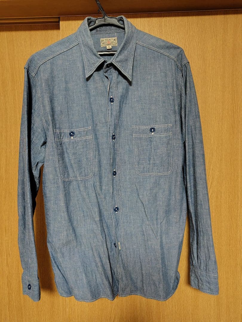 美品！Buzz Rickson's シャンブレーシャツ 17-17½　XL 楽天市場】BUZZ RICKSON'S バズリクソンズ シャンブレー シャツ メンズ