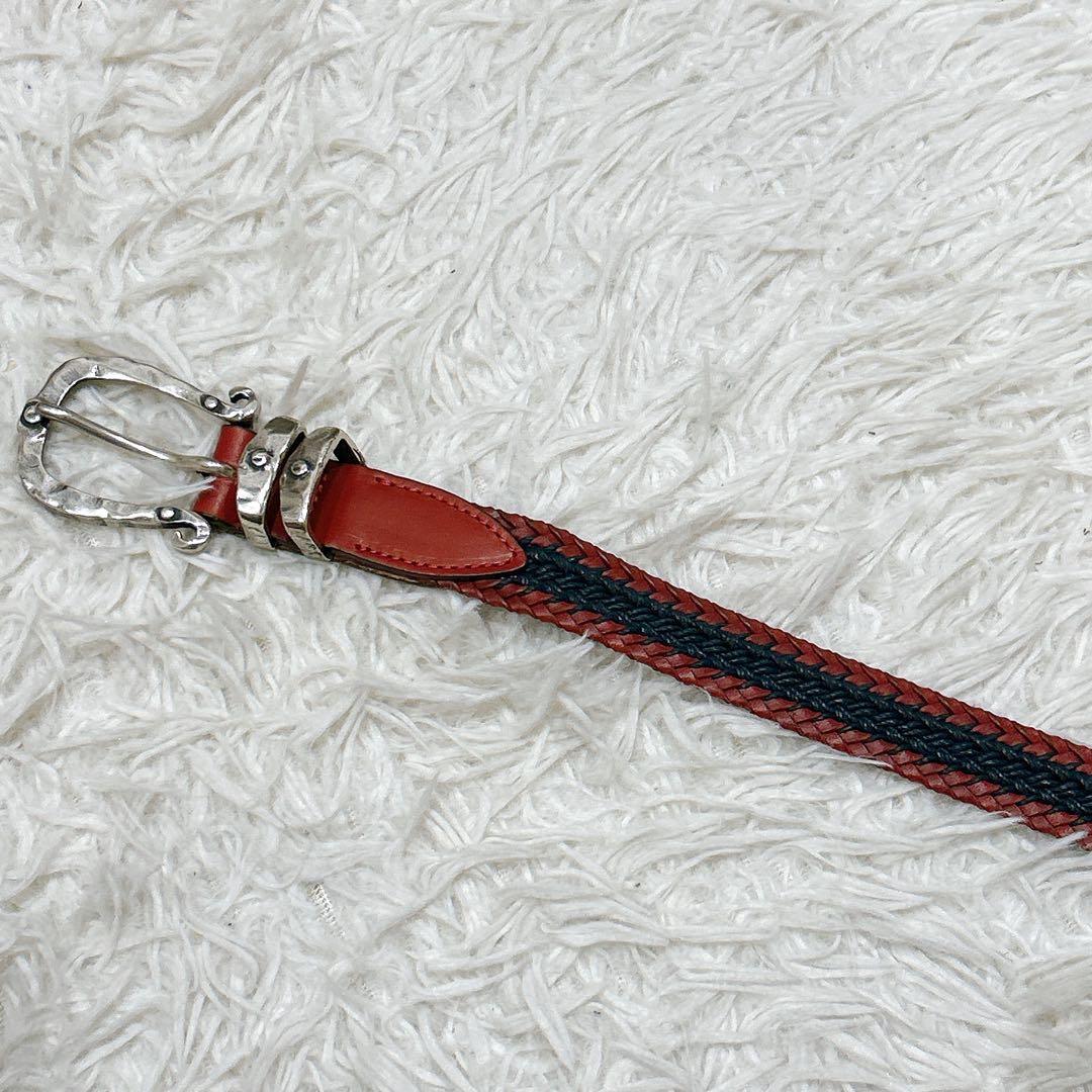 TIBERIO FERRETTI ベルト イタリア製 バイカラー レッド