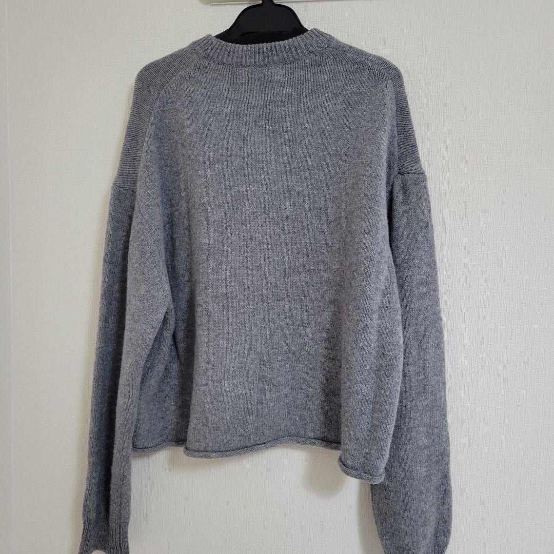 美品】SLOBE IENA Bonjour paris ロゴニット グレー - メルカリ