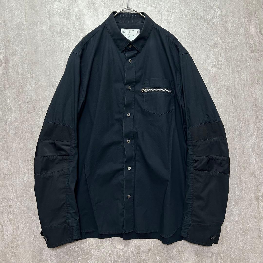 sacai サカイ タイプライターシャツ サイズ3 sacai（サカイ）カジュアルシャツ 青 サイズ:3(L位) メンズ