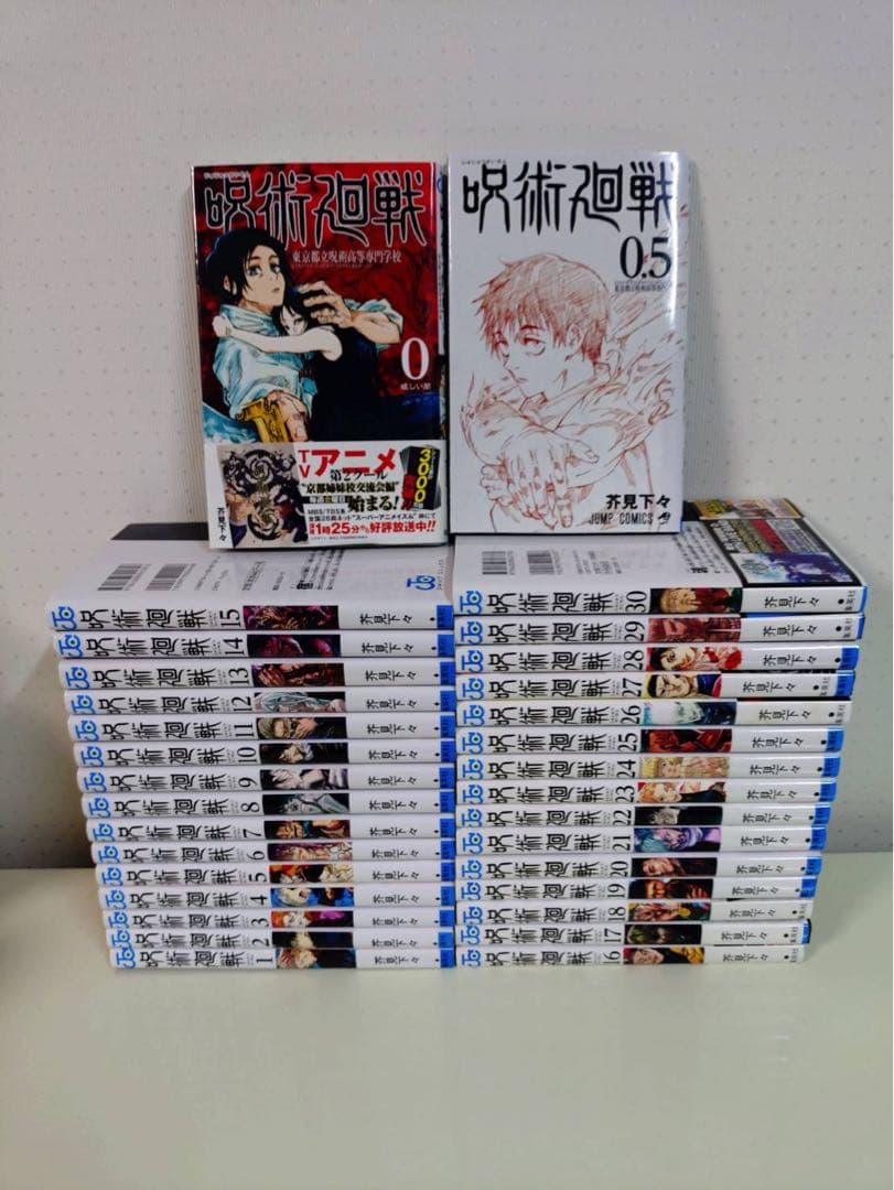 呪術廻戦 全巻　0巻&0.5巻 呪術廻戦（全30巻+0巻+0.5巻+公式ファンブックセット） : マンガ屋