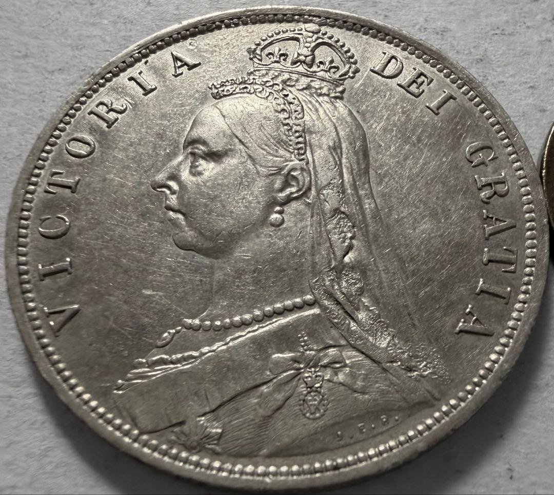 R*a様 1887年英国ジュベリーヘッドヴィクトリア女王 ハーフクラウン銀貨　ハ NGC鑑定MS63 1887年 ハーフクラウン銀貨 ヴィクトリア女王 ジュビリー