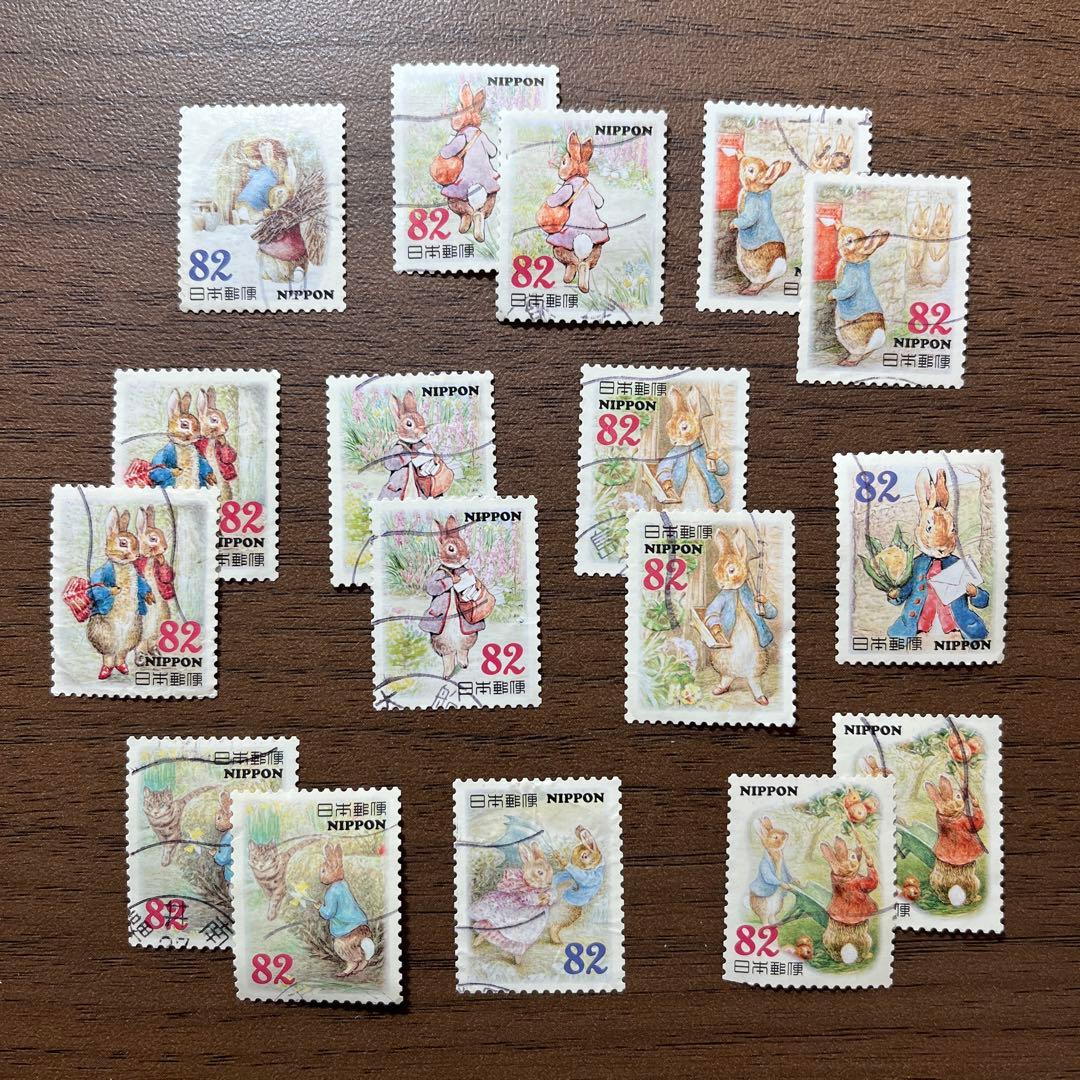 日本の古切手　ピーターラビット その3　17枚 日本の古切手 ピーターラビット その3 17枚 【公式通販】